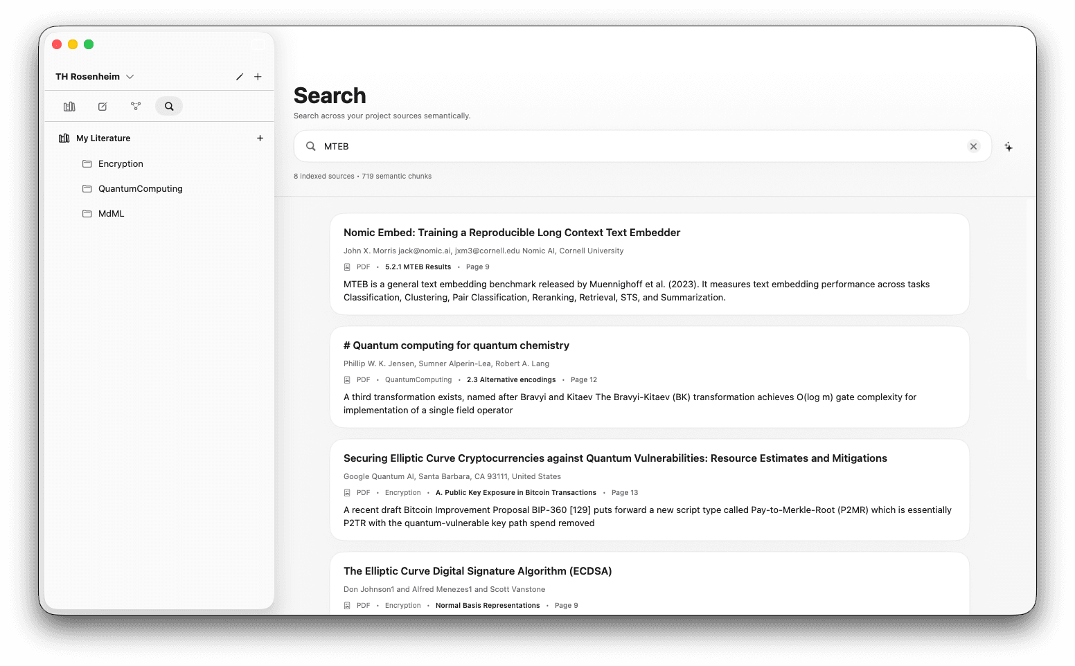 note.md Semantic Search screenshot