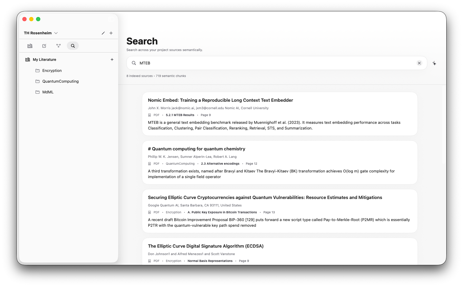 note.md Semantic Search screenshot